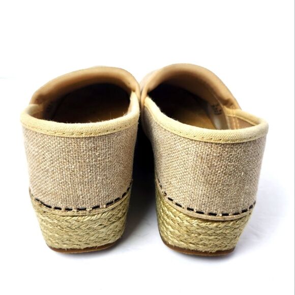 Dansko Vegan Jute Embroidered Floral Paisley Print Clog Tan Size US 7.5-8 EU 38 - Picture 5 of 7